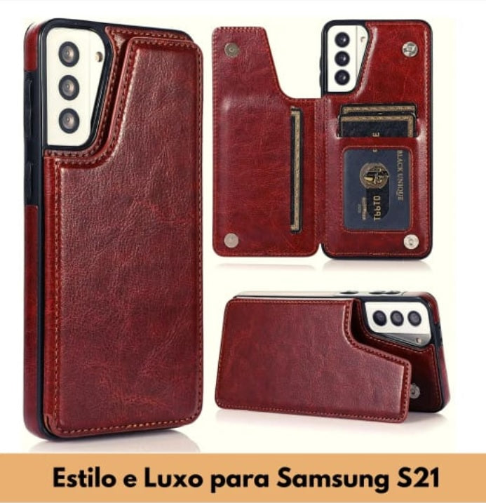 Capa para Samsung Galaxy S21 Ultra Premium Luxo (PRODUTO NO BRASIL)