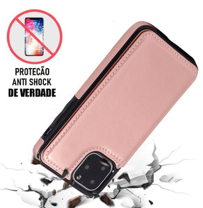 Capa Luxo 3 em 1 em Couro - iPhone